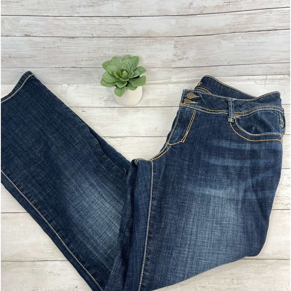 Y2K Decree Flare Dark Blue Jeans Size 15 Low Waist Bootcut Flare Stretch